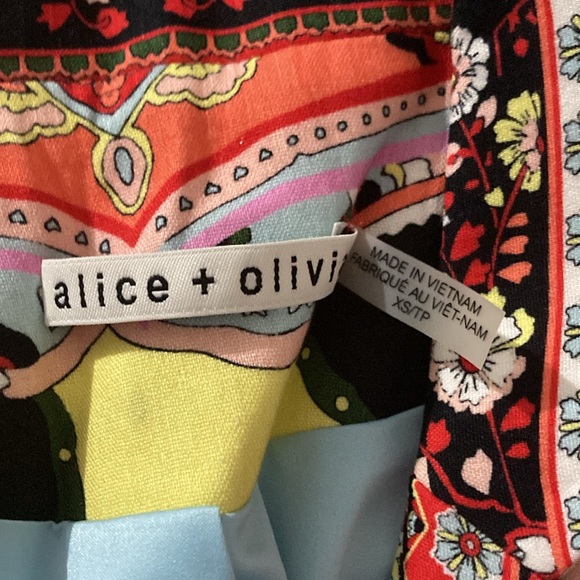 ALICE AND OLIVIA Nate Euphoria Paisley Floral Print Linen Blazer Jacket - Picture 6 of 16